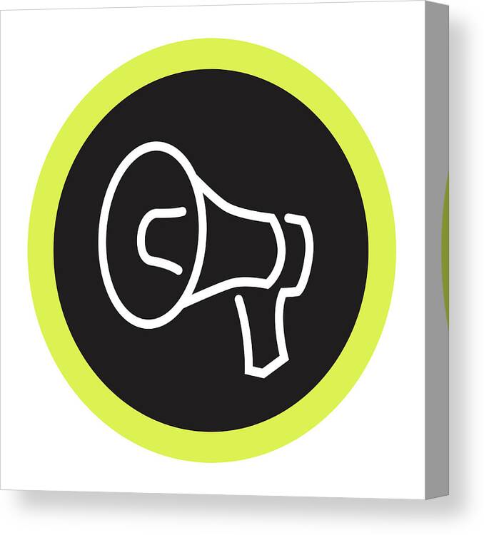 Amplify Canvas Print featuring the drawing Megaphone by CSA Images