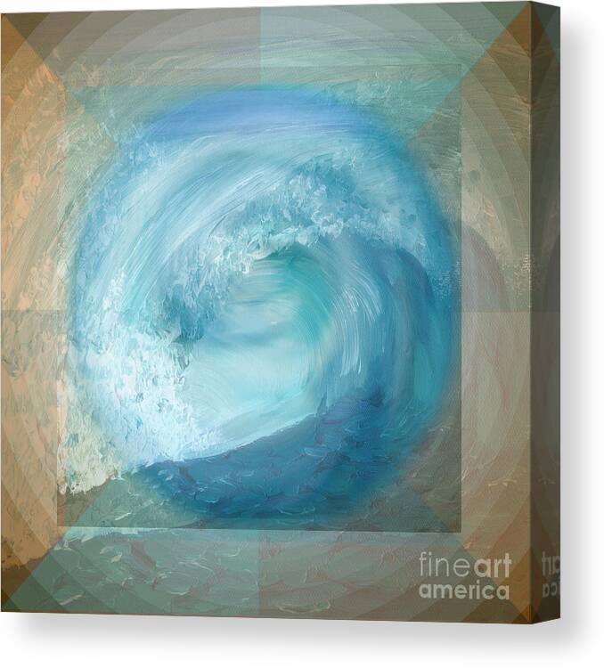 Ocean Canvas Print featuring the digital art Ocean Earth #2 by Shelley Myers