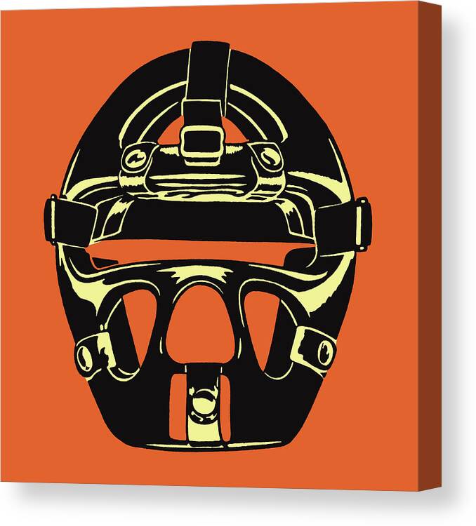 American Pastime Canvas Print featuring the drawing Sports face guard #2 by CSA Images