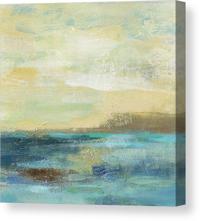 Abstract Canvas Print featuring the painting Sunset Beach II #2 by Silvia Vassileva
