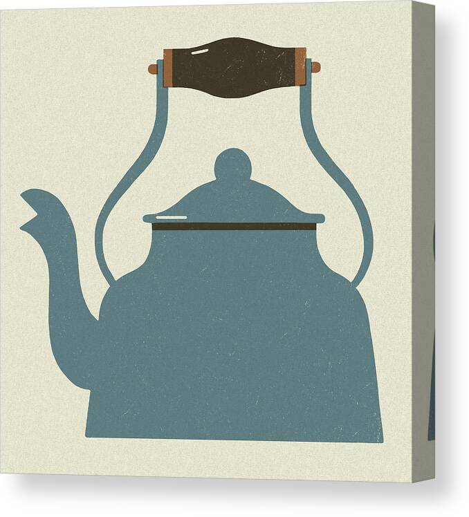 Beverage Canvas Print featuring the drawing Tea Kettle #2 by CSA Images