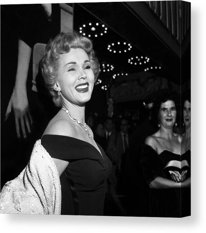 1950-1959 Canvas Print featuring the photograph Zsa Zsa Gabor #2 by Michael Ochs Archives