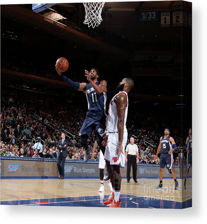 Mike Conley Canvas Print featuring the photograph Memphis Grizzlies V New York Knicks #26 by Nathaniel S. Butler