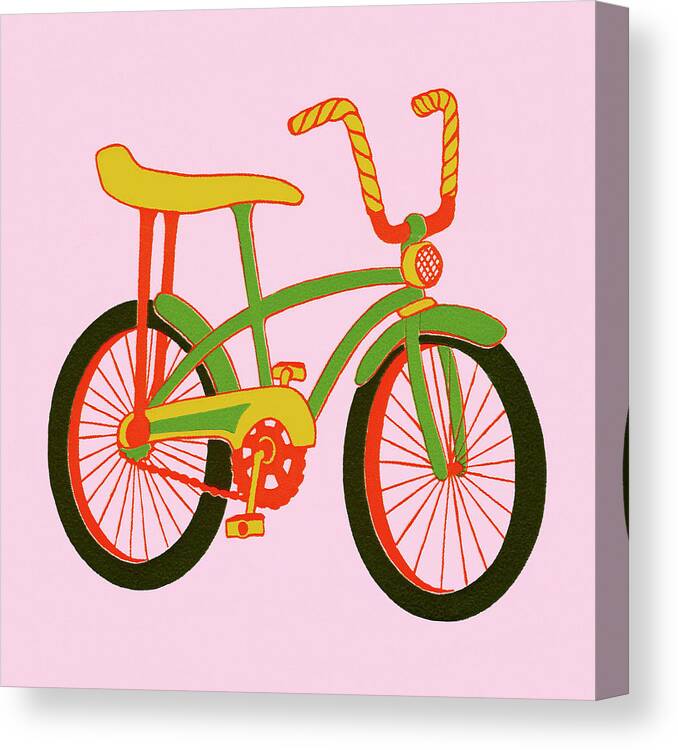 Activity Canvas Print featuring the drawing Bicycle #31 by CSA Images