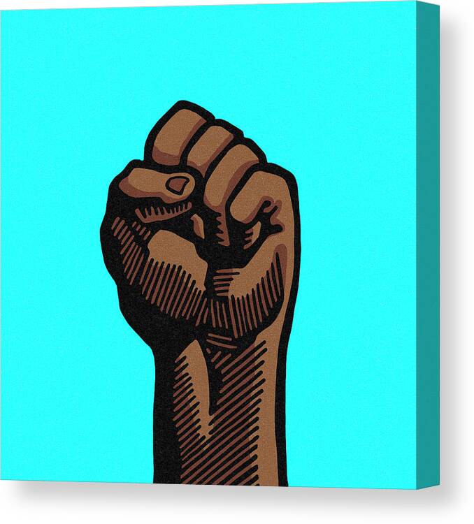 African American Canvas Print featuring the drawing Fist #4 by CSA Images