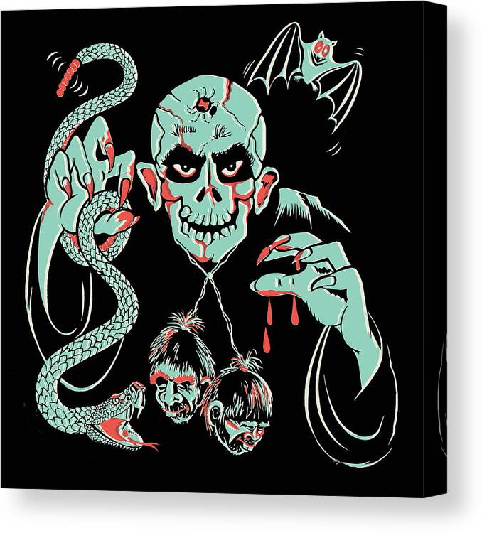 Afraid Canvas Print featuring the drawing Monster by CSA Images