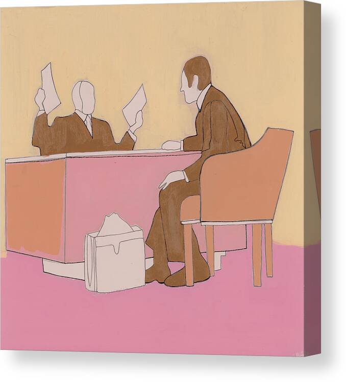 Administration Canvas Print featuring the drawing Business Meeting by CSA Images