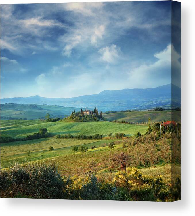 Scenics Canvas Print featuring the photograph Farm In Tuscany #5 by Mammuth