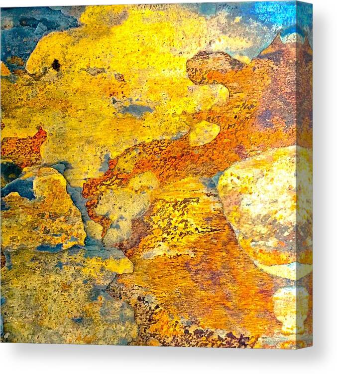 Abstract Photograph Canvas Print featuring the mixed media 61 Stone8 faa by Michael Bobay