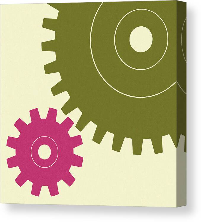 Campy Canvas Print featuring the drawing Gears #8 by CSA Images