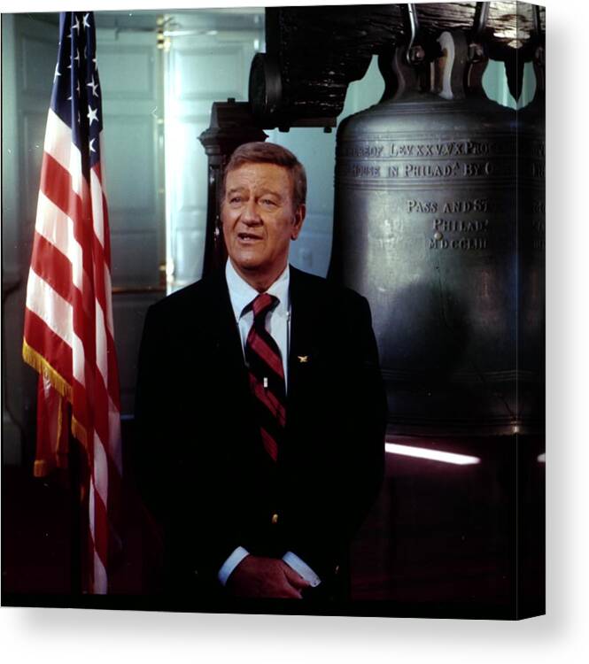 John Wayne Canvas Print featuring the photograph John Wayne #8 by Movie Star News