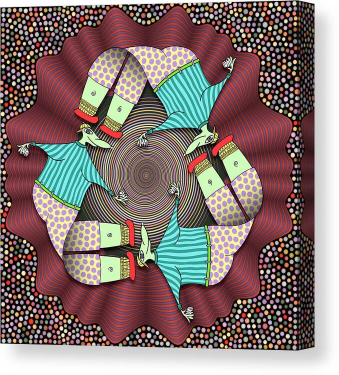 Recycling Mandalas Canvas Print featuring the digital art A Drop In The Bucket by Becky Titus