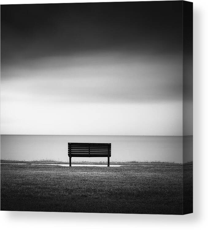 Bench Canvas Print featuring the photograph A Place To Relax by Jacqueline Hammer