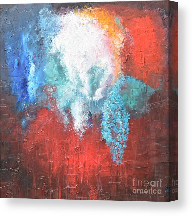 Abstract Canvas Print featuring the painting Abstract-57 by Monika Shepherdson
