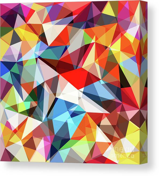 Art Canvas Print featuring the digital art Abstract Colorful Geometrical Background by Natrot
