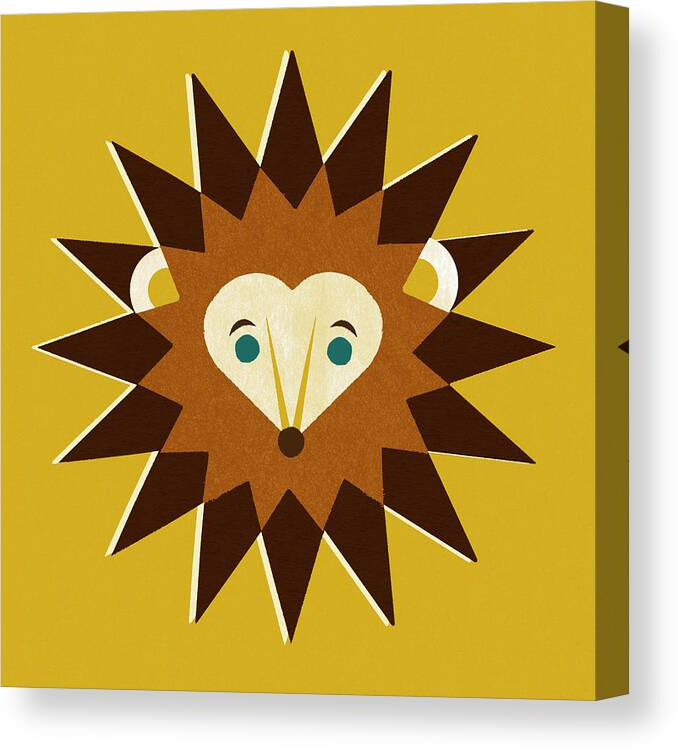 Abstract Canvas Print featuring the drawing Abstract Hedgehog by CSA Images