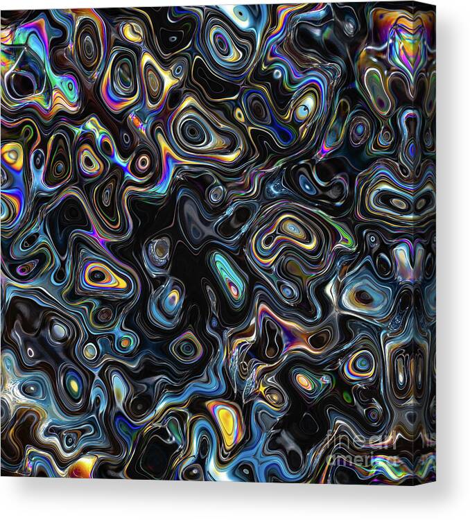 Psychedelic Canvas Print featuring the digital art Abstract Psychedelic Pattern by Phil Perkins