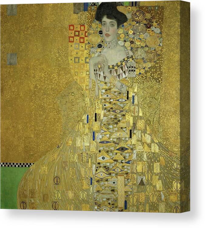 Gustav Klimt Canvas Print featuring the painting Adele Bloch-Bauer I, 1907.Estates of Ferdinand and Adele Bloch-Bauer. by Gustav Klimt -1862-1918-