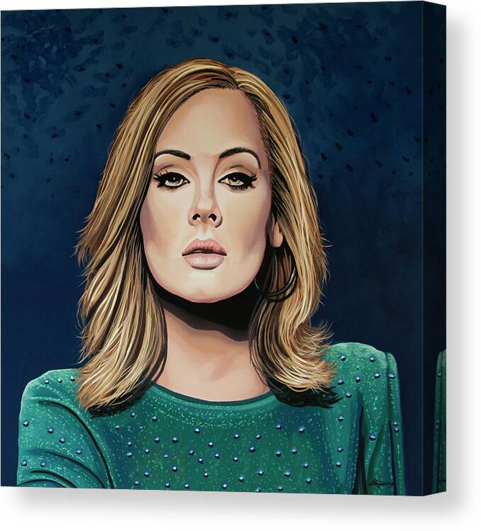 Adele Canvas Print featuring the painting Adele Painting 3 by Paul Meijering