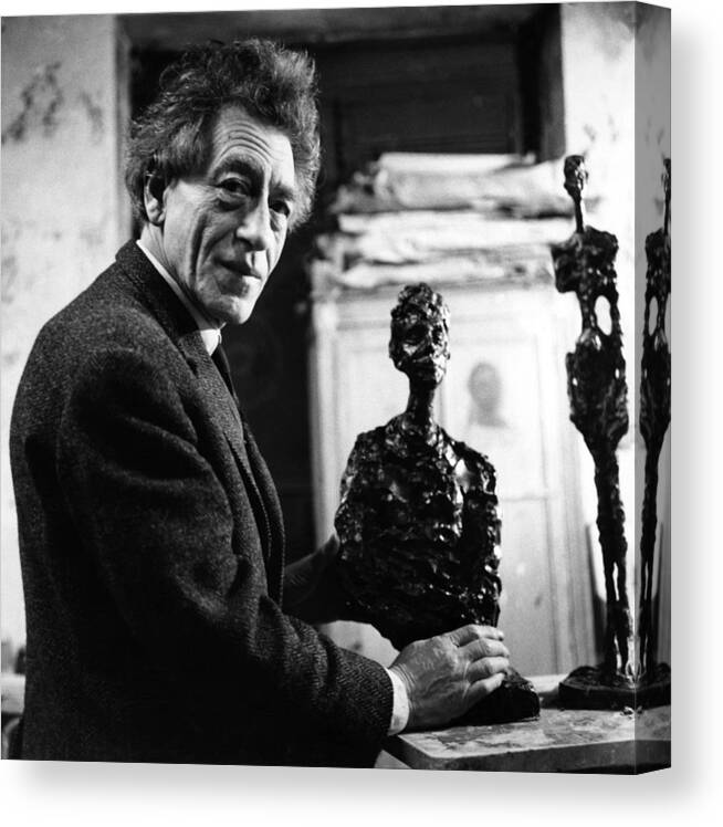 Alberto Canvas Print featuring the photograph Alberto Giacometti by Gisele Freund
