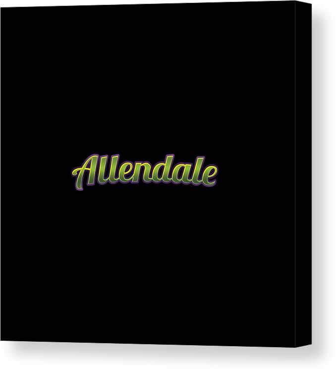 Allendale Canvas Print featuring the digital art Allendale #Allendale by TintoDesigns