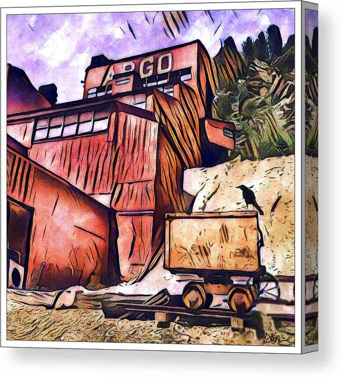 Gold Mine Canvas Print featuring the photograph Argo Mine in Idaho Springs Colorado by Peggy Dietz