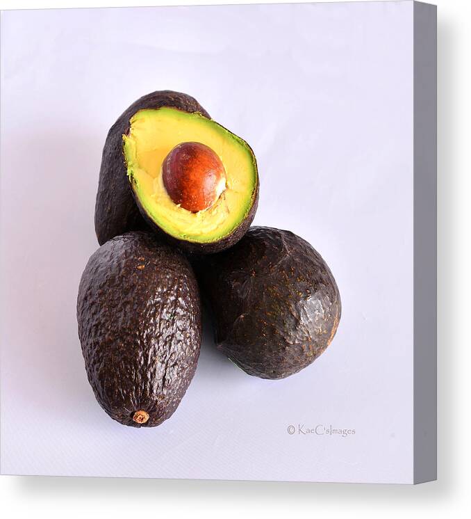 Avocado Canvas Print featuring the photograph Avocado Square Format by Kae Cheatham