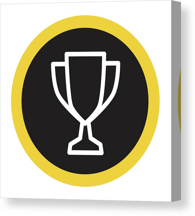 Accomplish Canvas Print featuring the drawing Award Trophy by CSA Images