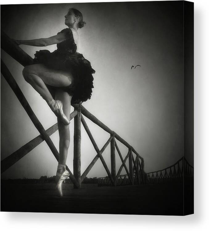 Ballet Dancer Canvas Print featuring the photograph Bailarina by Antonio Arcos Aka Fotonstudio Photography