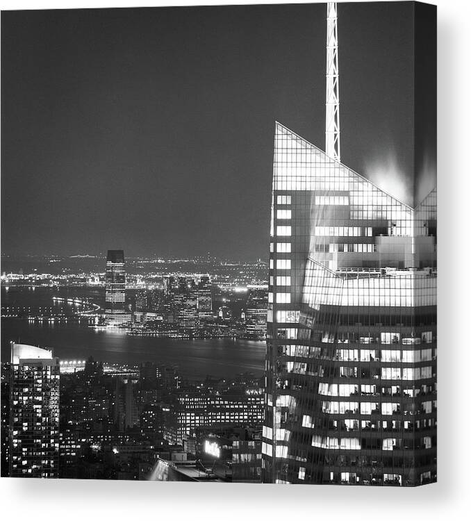 Corporate Business Canvas Print featuring the photograph Bank Of America Tower by Adam Garelick
