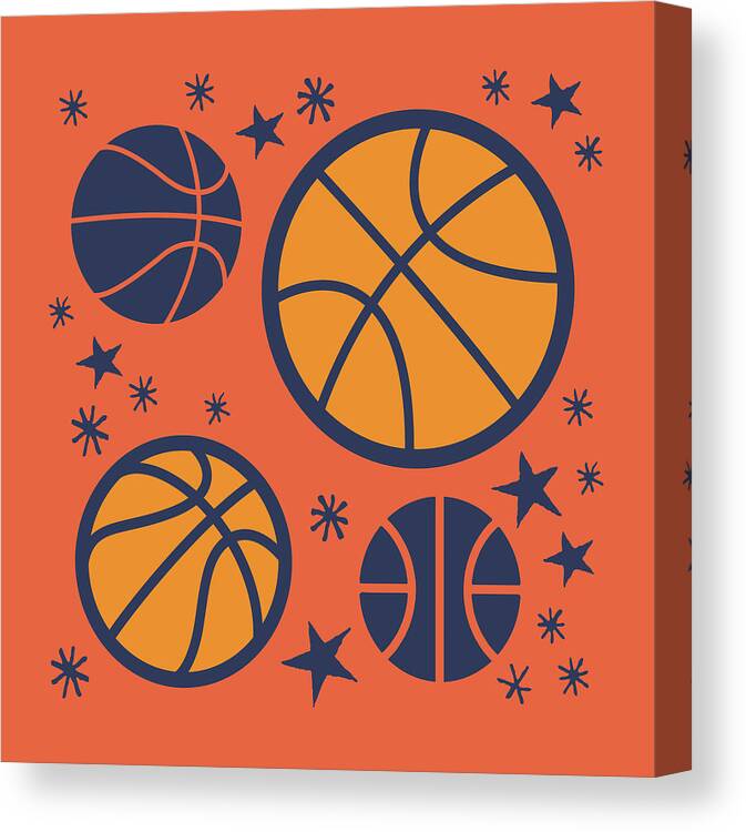 Ball Canvas Print featuring the drawing Basketballs by CSA Images
