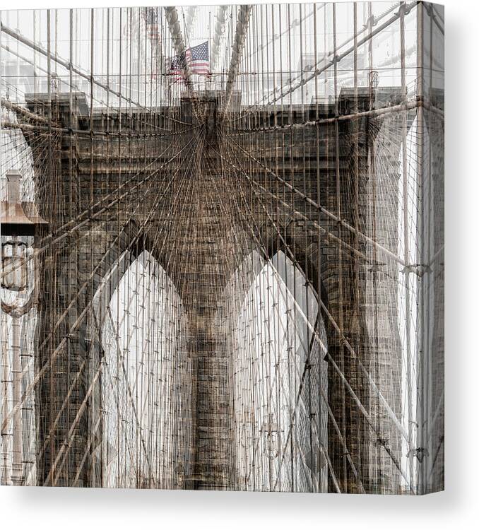 Ny Canvas Print featuring the photograph Bbrriiddggee by Peter Pfeiffer