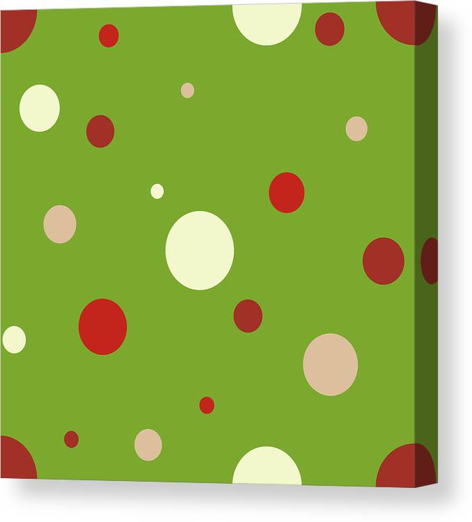 Christmas Dots Canvas Print featuring the digital art Beautiful Christmas IIi by Tina Lavoie