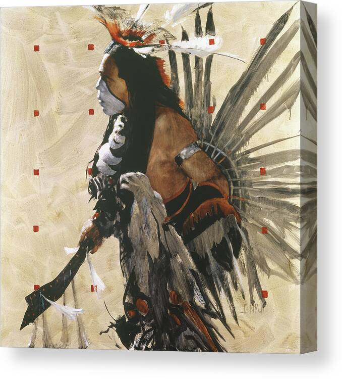Native American Goin Hunting Canvas Print featuring the painting Ben Yahola I I I by J. E. Knauf