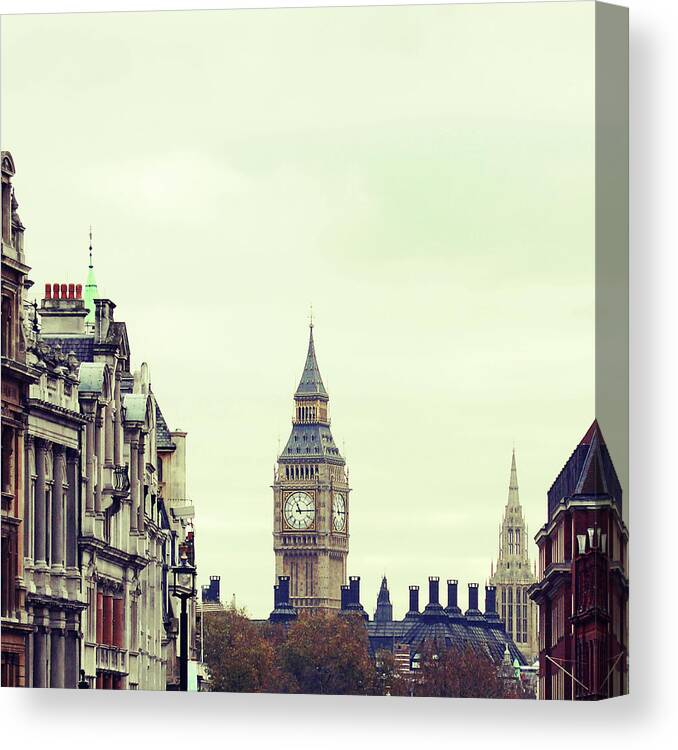 Clock Tower Canvas Print featuring the photograph Big Ben As Seen From Trafalgar Square by Image - Natasha Maiolo