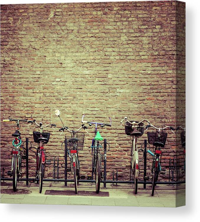 Environmental Conservation Canvas Print featuring the photograph Bike Parking In Bologna, Italy by Zodebala