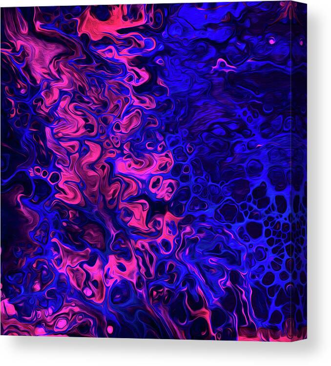 Fluid Canvas Print featuring the mixed media Blacklight by Jennifer Walsh