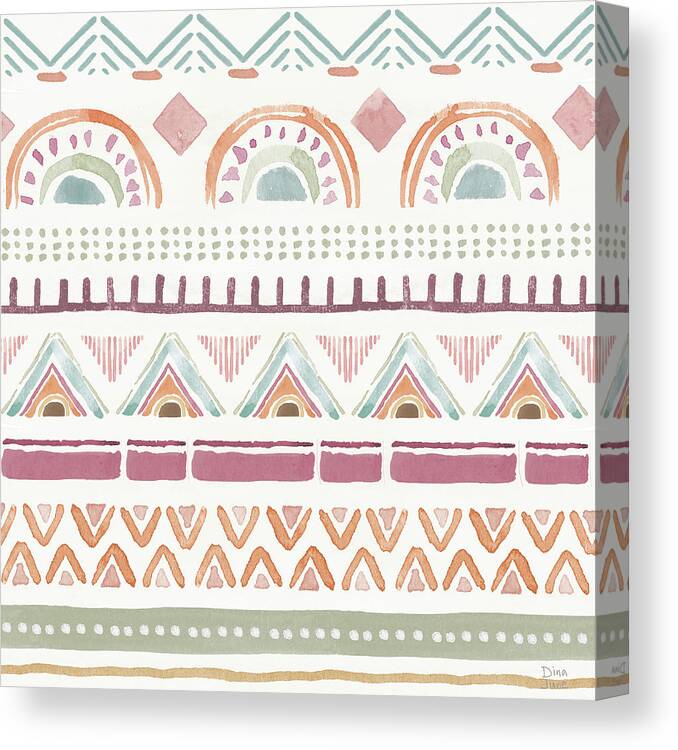 Arches Canvas Print featuring the painting Boho Pattern I by Dina June