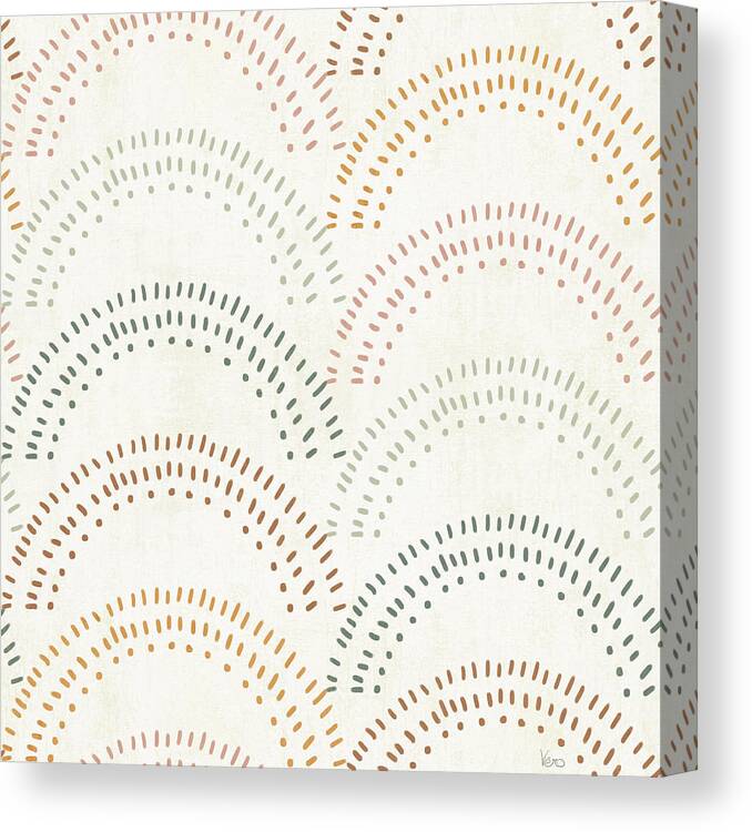Arches Canvas Print featuring the mixed media Botanical Form Pattern IIa by Veronique Charron