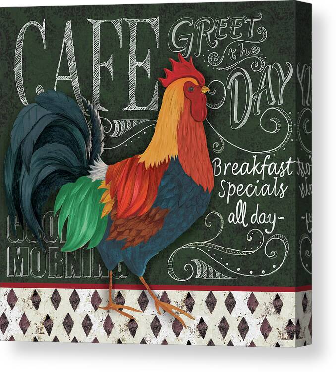 Cafe Canvas Print featuring the mixed media Breakfast Special by Fiona Stokes-gilbert