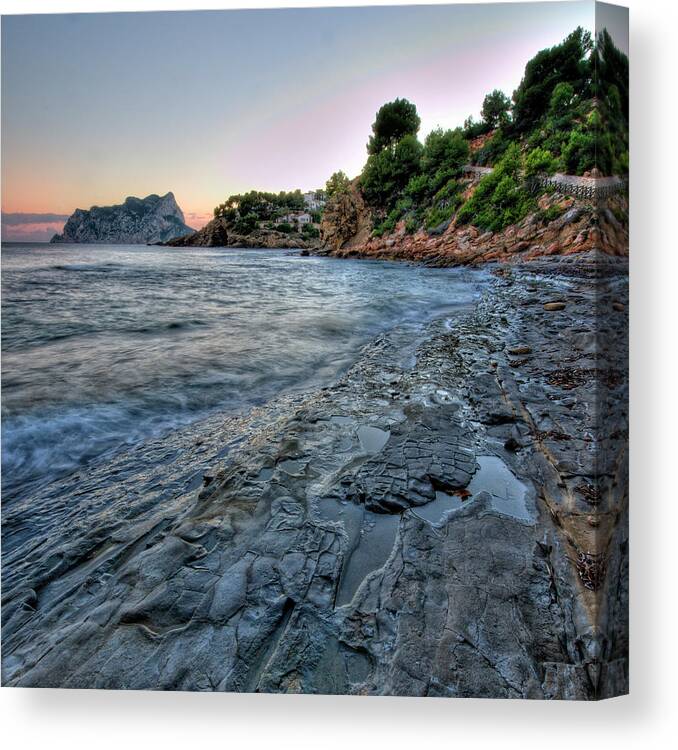 Tranquility Canvas Print featuring the photograph Cala Pinet by Pabloarias Imágenes