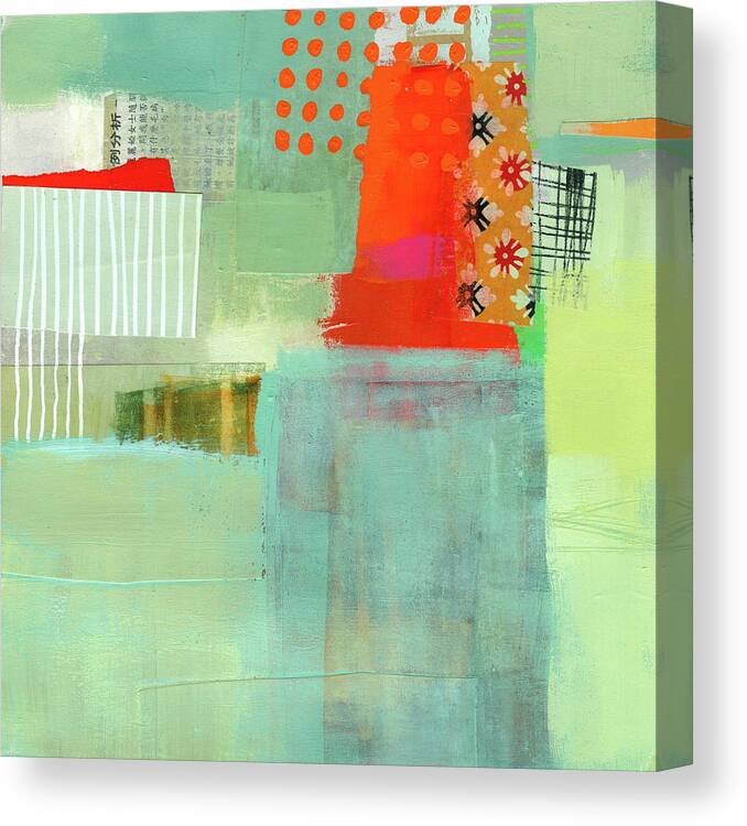 Abstract Art Canvas Print featuring the painting Calgary Afternoon #1 by Jane Davies