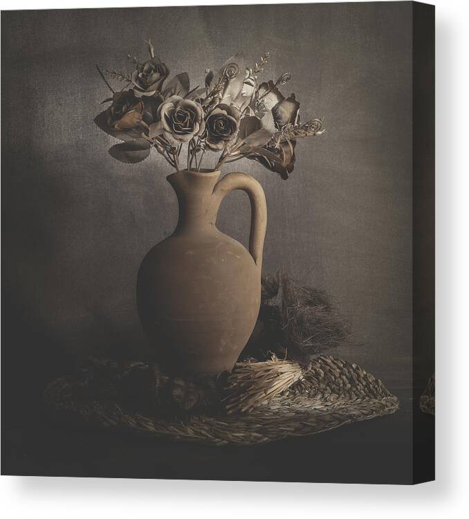 Roses Canvas Print featuring the photograph Calm Shadows by iek K?ral