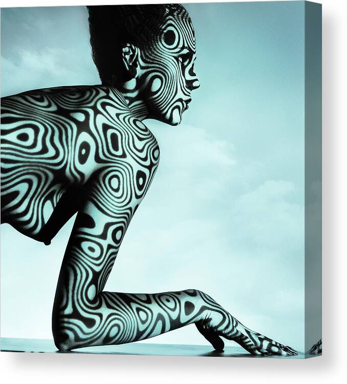 Naked Canvas Print featuring the photograph Camouflage by Aurimas Valevi?ius