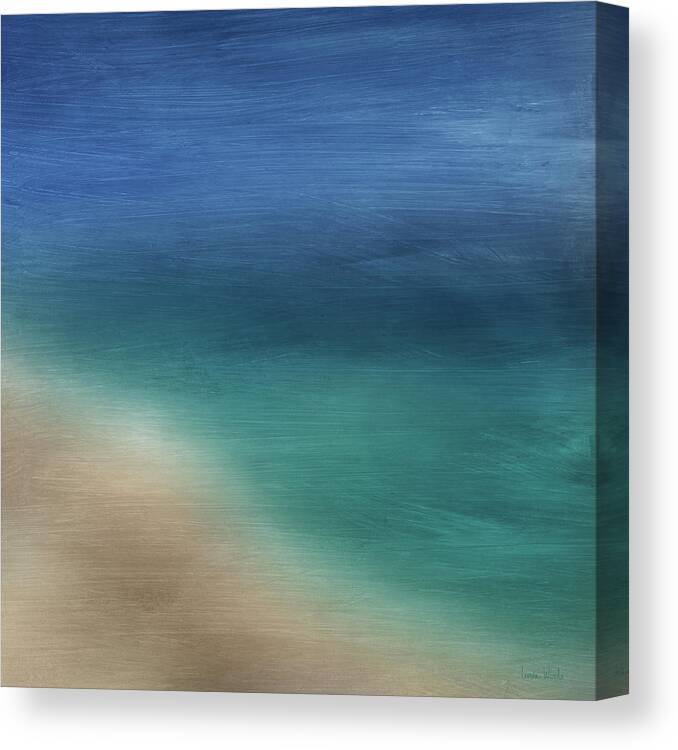 Abstract Canvas Print featuring the mixed media Cancun Coast- Art by Linda Woods by Linda Woods