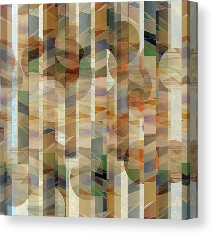 Circles Canvas Print featuring the digital art Canyon Circles and Stripes by Sand And Chi