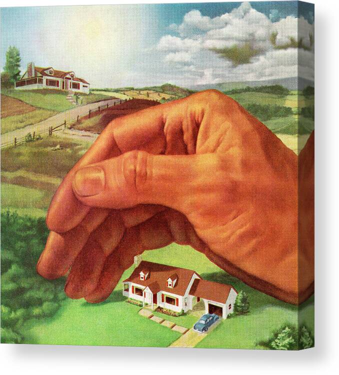 Campy Canvas Print featuring the drawing Caring for the Land by CSA Images