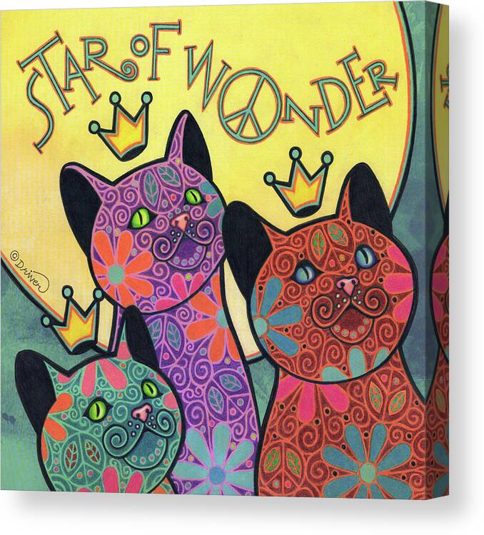 Hippy Canvas Print featuring the digital art Cat 5 by Denny Driver