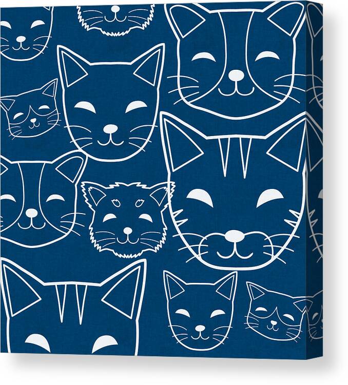 Cats Canvas Print featuring the digital art Cats- Art by Linda Woods by Linda Woods
