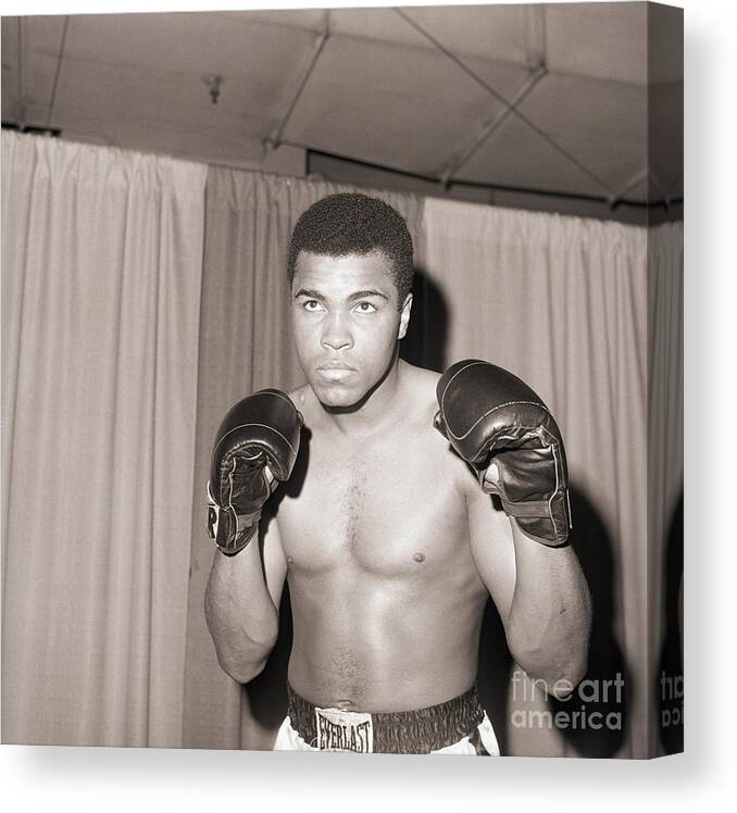 People Canvas Print featuring the photograph Champion Boxer Muhammad Ali by Bettmann